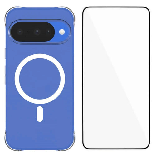 WANLONFENG WL2 Series For Google Pixel 11 2.0mm Magnetic Case Big Lens Hole Clear TPU Phone Back Cover with Screen Films - Transparent - 1