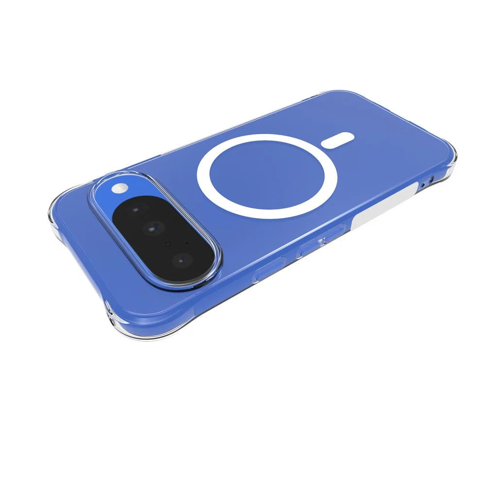 WANLONFENG WL2 Series For Google Pixel 11 2.0mm Magnetic Case Big Lens Hole Clear TPU Phone Back Cover with Screen Films - Transparent - 5