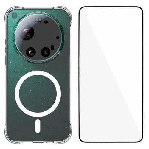 WANLONFENG WL2 Series For Xiaomi 17 Ultra 5G 2.0mm Magnetic Case Clear TPU Phone Back Cover with Screen Films - Transparent - 1