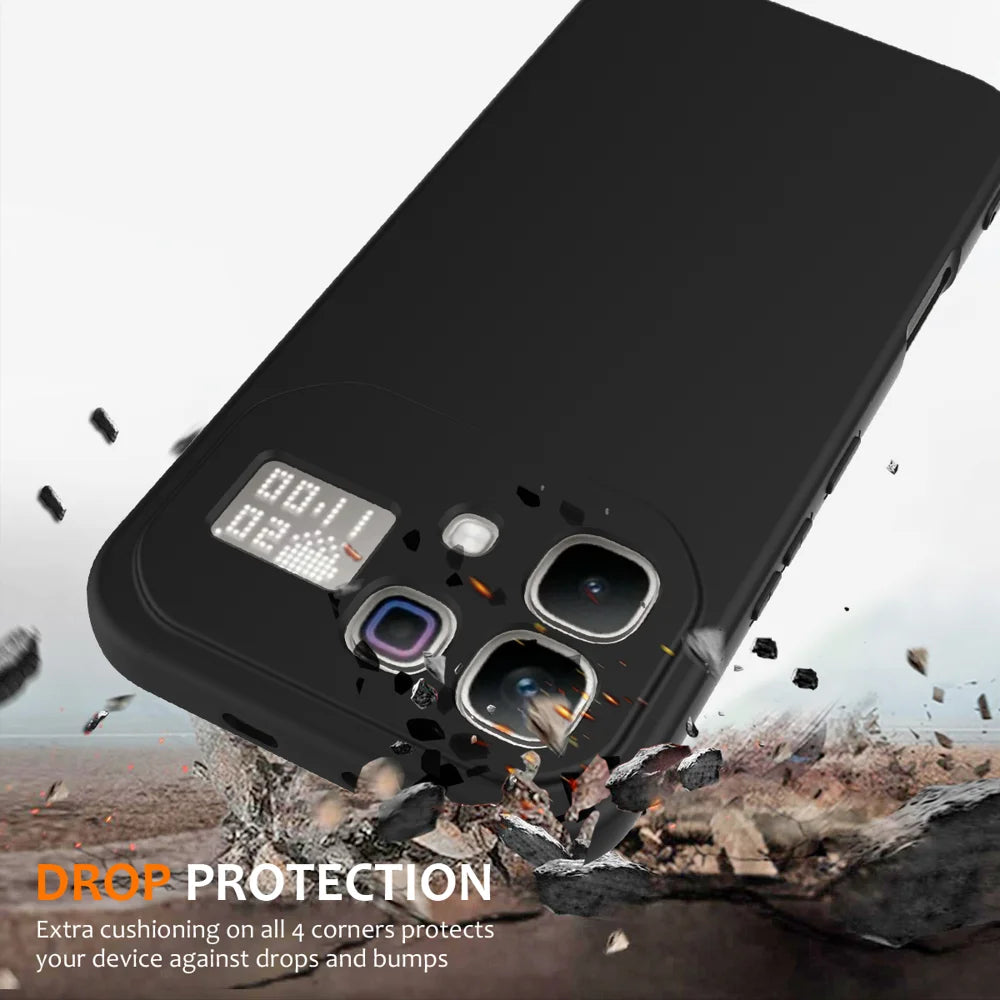 For Infinix Note 60 Pro 5G / Infinix Note 60 5G Magnetic Case Anti-Drop Liquid Silicone Phone Cover with Lanyard - Black - 2