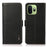 KHAZNEH for OnePlus 15T 5G Phone Case Litchi Texture Genuine Cow Leather Cover RFID Blocking - Black - 1