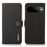KHAZNEH for Google Pixel 11 Pro XL Case Genuine Cow Leather RFID Blocking Wallet Phone Cover - Black - 1