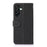 KHAZNEH For Samsung Galaxy A27 5G Wallet Case Litchi Texture Genuine Cow Leather Flip Phone Cover - Black - 6