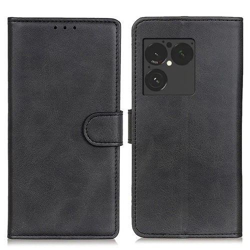 For Sony Xperia 1 VIII Case Cowhide Texture Leather Wallet Stand Phone Cover - Black - 1