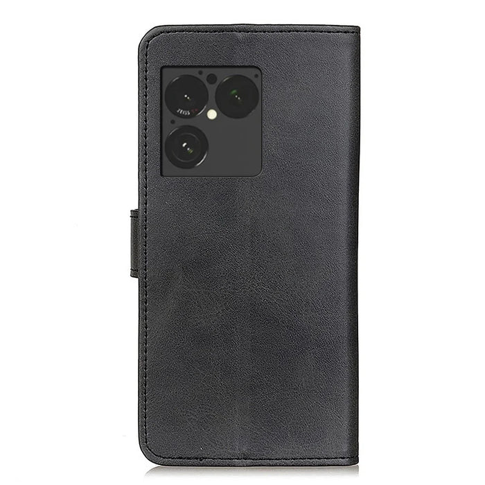 For Sony Xperia 1 VIII Case Cowhide Texture Leather Wallet Stand Phone Cover - Black - 6