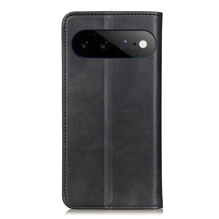 For Google Pixel 11 Pro XL Case Cowhide Texture Split Leather Flip Wallet Phone Cover - Black - 7