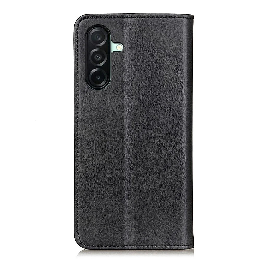 For Samsung Galaxy A27 5G Case Cowhide Texture Split Leather Flip Wallet Phone Cover - Black - 7