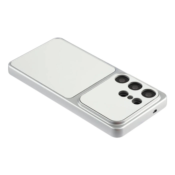 For Samsung Galaxy S25 Ultra Phone Case Mirror Electroplating TPU Cover - Silver - 5