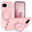 For Google Pixel 10a Magnetic Case Ring Holder Kickstand TPU + PC Phone Cover - Pink - 1