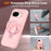 For Google Pixel 10a Magnetic Case Ring Holder Kickstand TPU + PC Phone Cover - Pink - 2