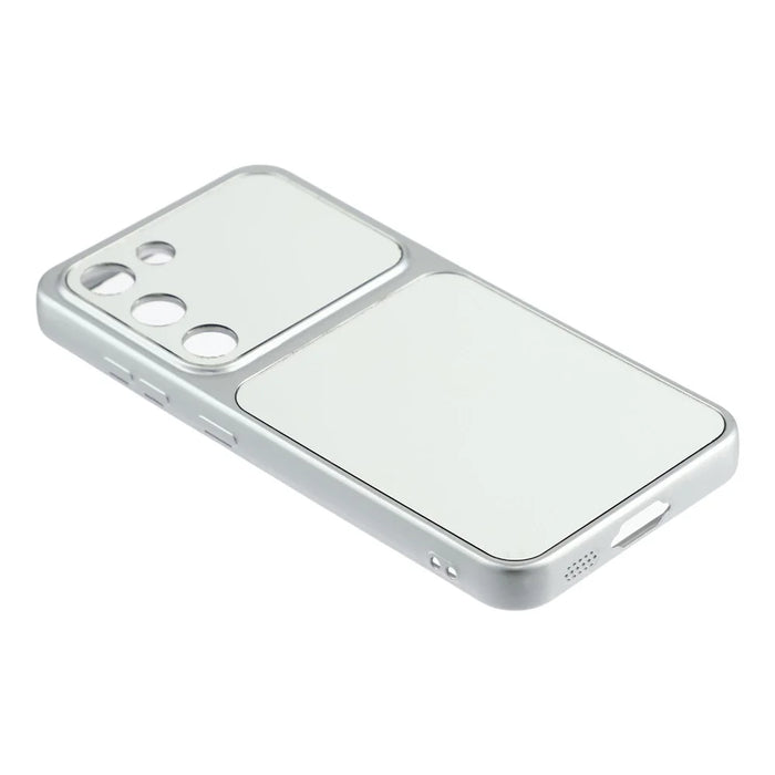 For Samsung Galaxy S23 Phone Case Mirror Electroplating TPU Cover - Silver - 4