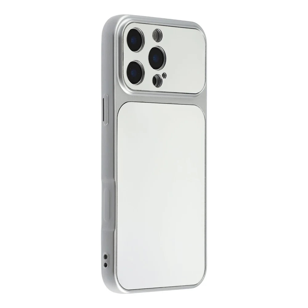 For iPhone 16 Pro Max Phone Case Mirror Electroplating TPU Cover - Silver - 2