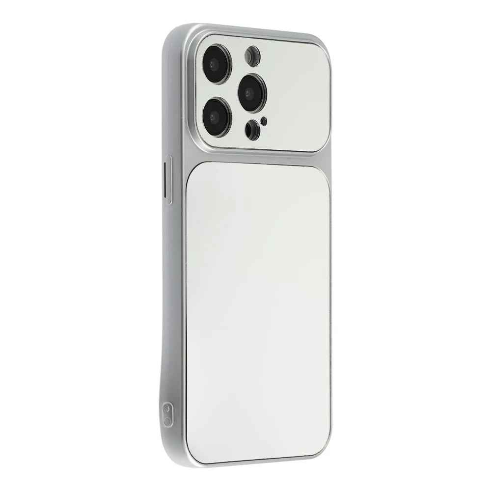 For iPhone 15 Pro Max Phone Case Mirror Electroplating TPU Cover - Silver - 2