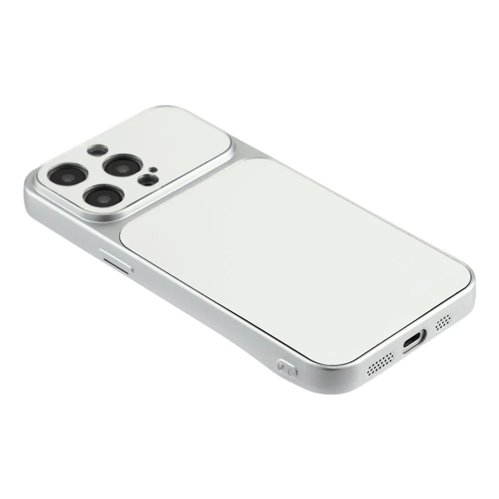 For iPhone 15 Pro Max Phone Case Mirror Electroplating TPU Cover - Silver - 4