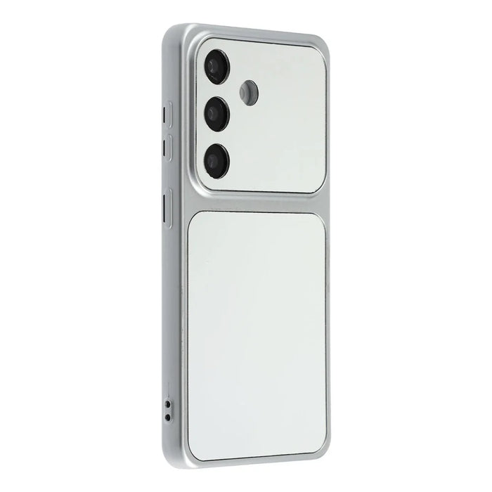 For Samsung Galaxy S25 FE Phone Case Mirror Electroplating TPU Cover - Silver - 2
