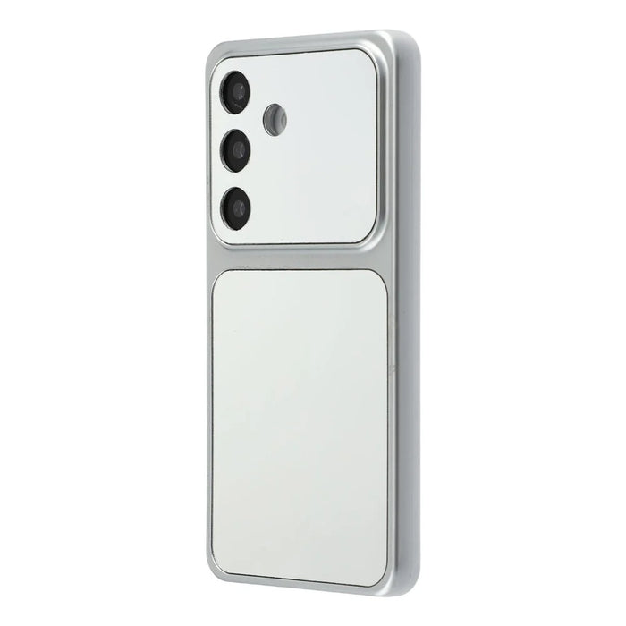 For Samsung Galaxy S25 FE Phone Case Mirror Electroplating TPU Cover - Silver - 3