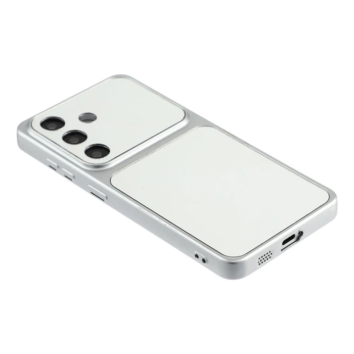 For Samsung Galaxy S25 FE Phone Case Mirror Electroplating TPU Cover - Silver - 4
