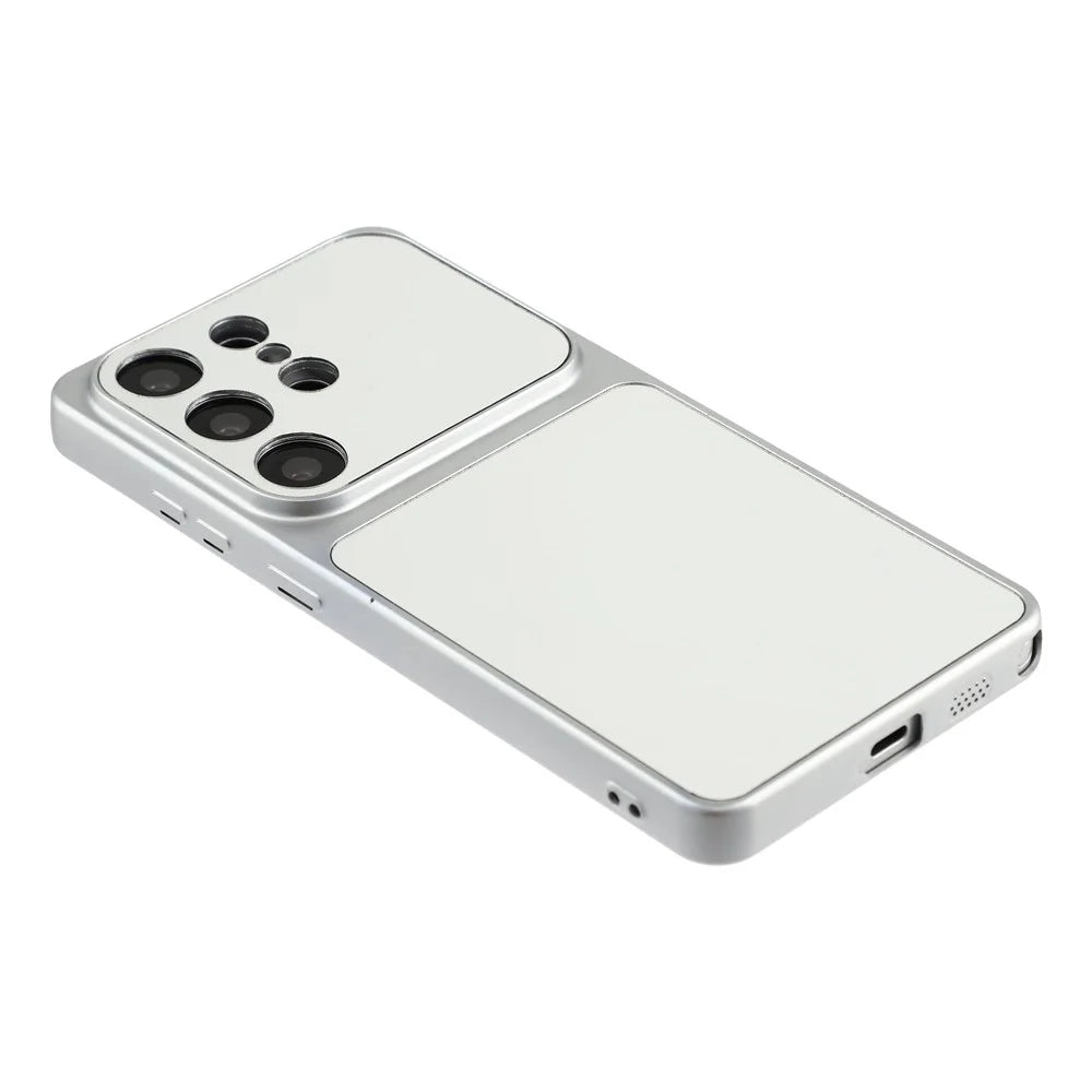 For Samsung Galaxy S24 Ultra Phone Case Mirror Electroplating TPU Cover - Silver - 4