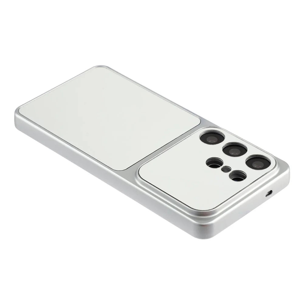 For Samsung Galaxy S24 Ultra Phone Case Mirror Electroplating TPU Cover - Silver - 5