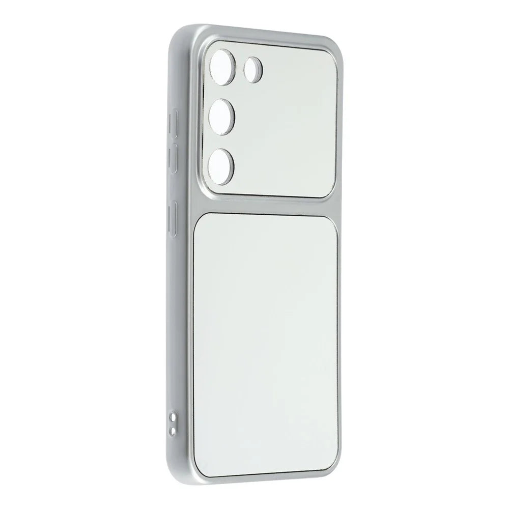 For Samsung Galaxy S23+ Phone Case Mirror Electroplating TPU Cover - Silver - 2