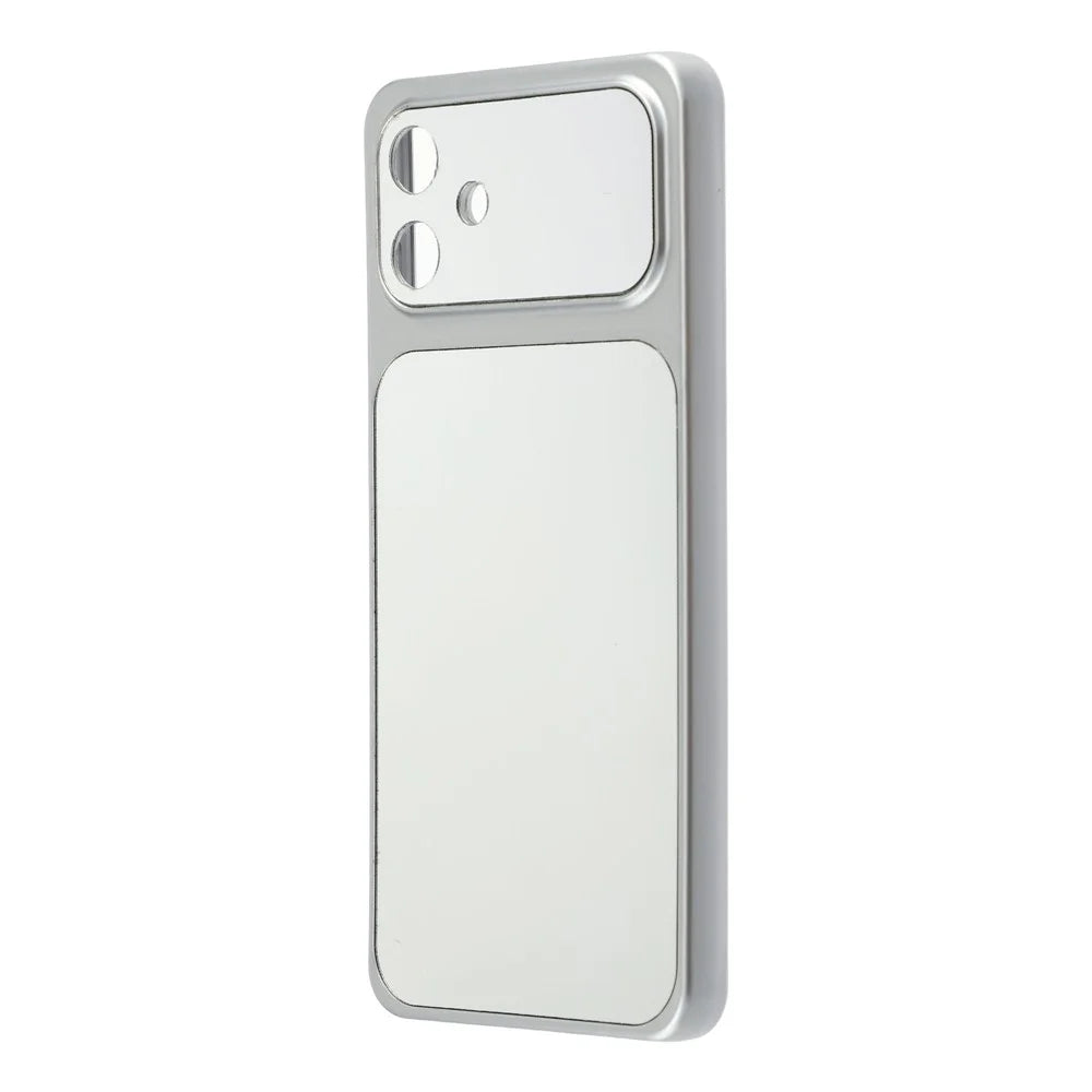 For Samsung Galaxy A06 4G Phone Case Mirror Electroplating TPU Cover - Silver - 3
