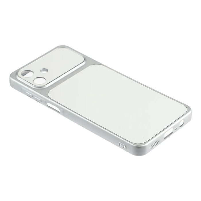 For Samsung Galaxy A05 4G Phone Case Mirror Electroplating TPU Cover - Silver - 4