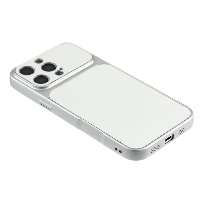 For iPhone 16 Pro Phone Case Mirror Electroplating TPU Cover - Silver - 4
