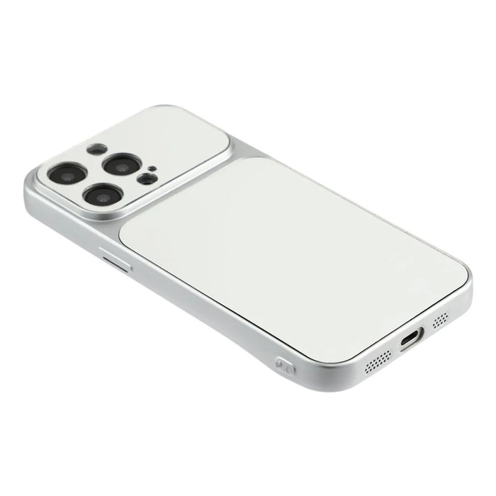 For iPhone 15 Pro Phone Case Mirror Electroplating TPU Cover - Silver - 4