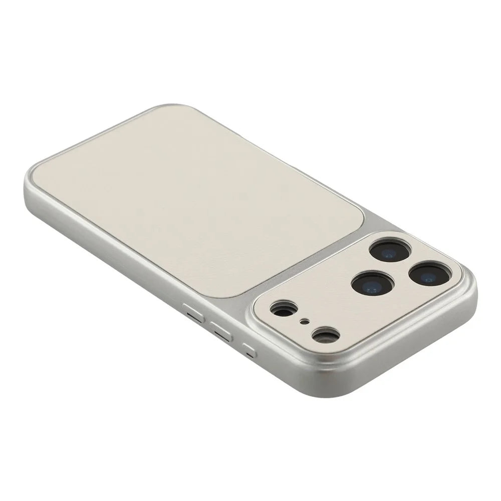 For iPhone 17 Pro Max Case Sheepskin Texture Leather Coated TPU Phone Cover with Precise Camera Cutouts - White - 4