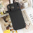 For iPhone 17 Pro Case Sheepskin Texture Leather Coated TPU Phone Cover with Precise Camera Cutouts - Black - 5