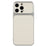 For iPhone 16 Pro Case Sheepskin Texture Leather Coated TPU Phone Cover with Precise Camera Cutouts - White - 1