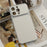 For iPhone 15 Pro Max Case Sheepskin Texture Leather Coated TPU Phone Cover with Precise Camera Cutouts - White - 5