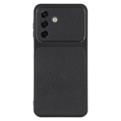 For Samsung Galaxy A18 5G / A18 4G / A17 5G / A17 4G Case Sheepskin Texture Leather Coated TPU Phone Cover with Precise Camera Cutouts - Black - 1