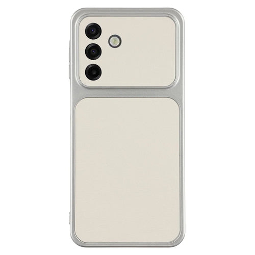 For Samsung Galaxy A16 5G / A16 4G Case Sheepskin Texture Leather Coated TPU Phone Cover with Precise Camera Cutouts - White - 1