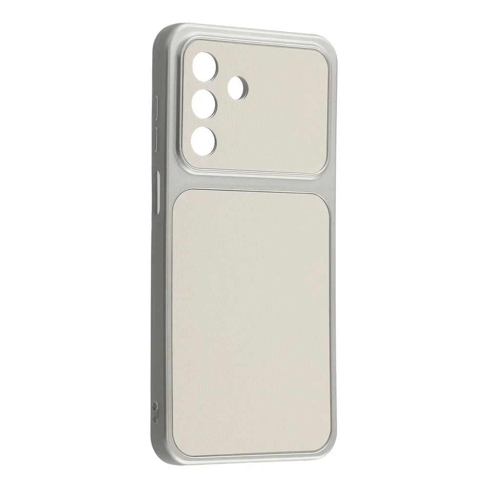 For Samsung Galaxy A16 5G / A16 4G Case Sheepskin Texture Leather Coated TPU Phone Cover with Precise Camera Cutouts - White - 2