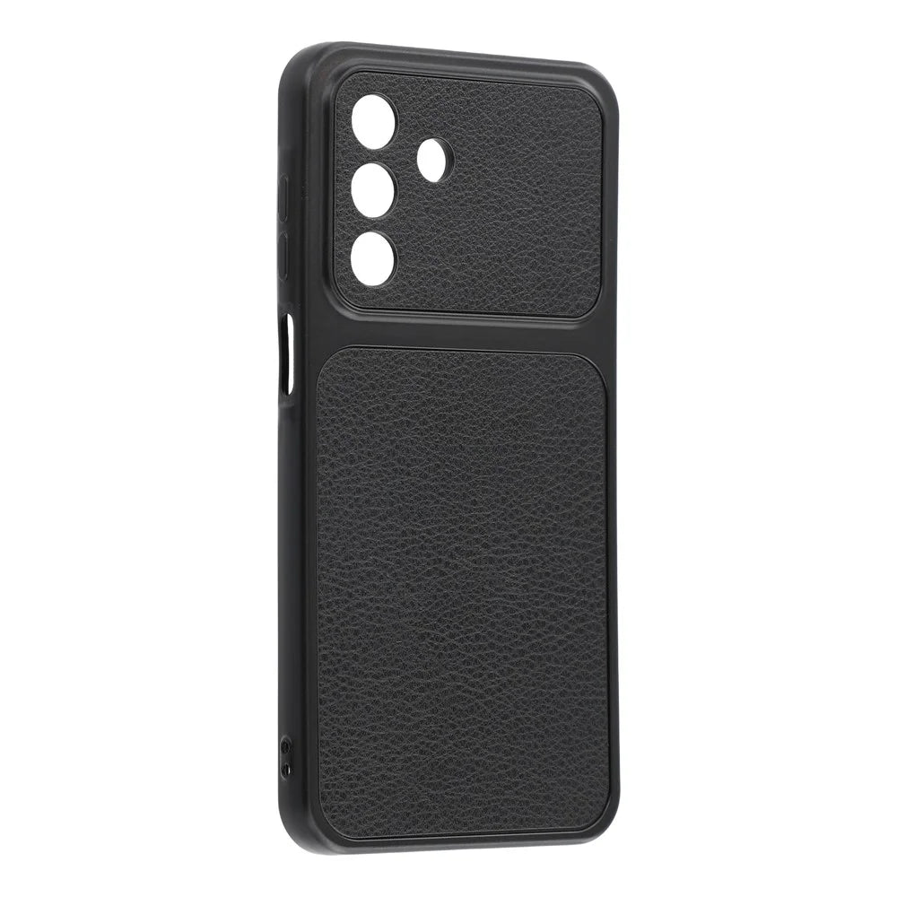 For Samsung Galaxy A26 5G Case Sheepskin Texture Leather Coated TPU Phone Cover with Precise Camera Cutouts - Black - 2