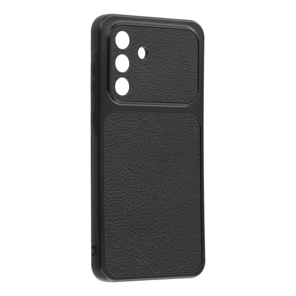 For Samsung Galaxy A36 5G Case Sheepskin Texture Leather Coated TPU Phone Cover with Precise Camera Cutouts - Black - 2