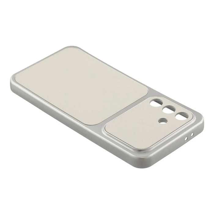 For Samsung Galaxy A56 5G Case Sheepskin Texture Leather Coated TPU Phone Cover with Precise Camera Cutouts - White - 4