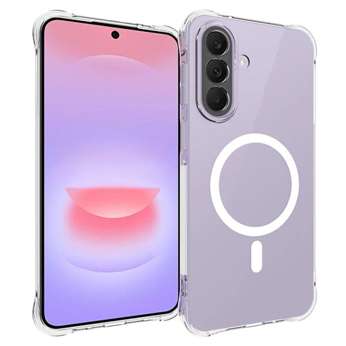 For Samsung Galaxy A57 5G Magnetic Case TPU Anti-drop Phone Back Cover - Transparent - 1