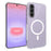 For Samsung Galaxy A56 5G Magnetic Case TPU Anti-drop Phone Back Cover - Transparent - 1