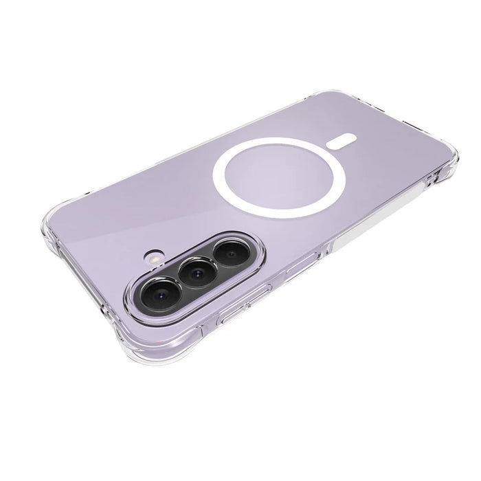 For Samsung Galaxy A56 5G Magnetic Case TPU Anti-drop Phone Back Cover - Transparent - 4
