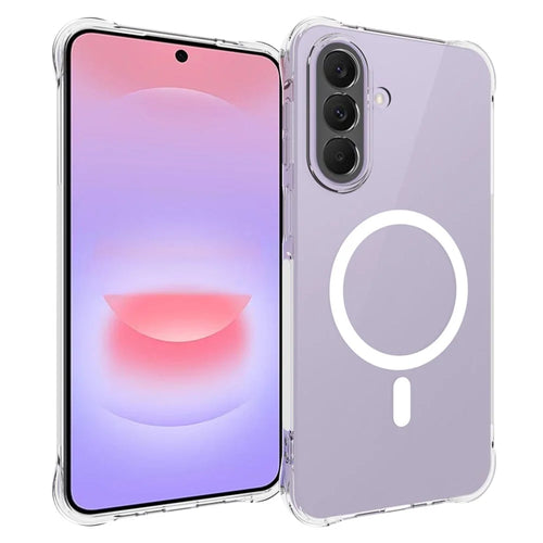 For Samsung Galaxy A27 5G Magnetic Case TPU Anti-drop Phone Back Cover - Transparent - 1
