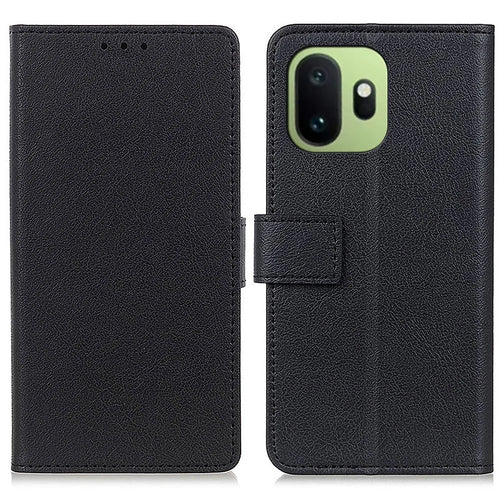 For OnePlus 15T 5G Case PU Leather Stand Wallet Phone Cover - Black - 1
