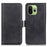 For OnePlus 15T 5G Case Stand Cowhide Texture PU Leather Phone Cover - Black - 1
