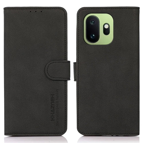 KHAZNEH For OnePlus 15T 5G Case Anti Scratch PU Leather Wallet Stand Phone Cover - Black - 1