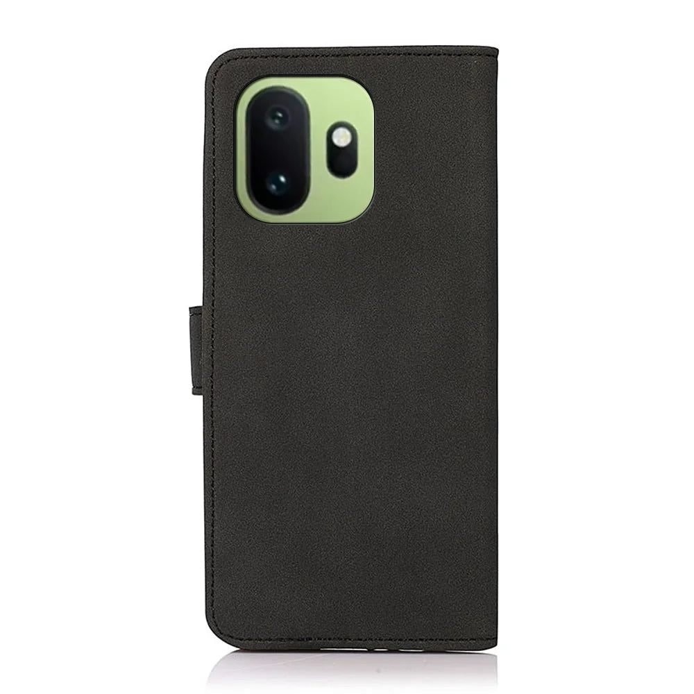 KHAZNEH For OnePlus 15T 5G Case Anti Scratch PU Leather Wallet Stand Phone Cover - Black - 7
