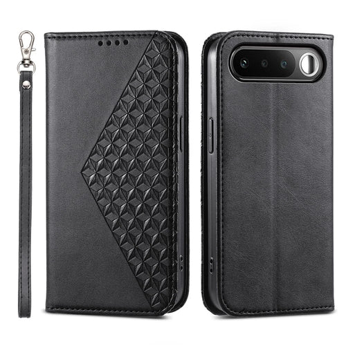 For Realme 16 5G Case Calf Texture PU Leather Wallet Phone Cover with Wrist Strap - Black - 1