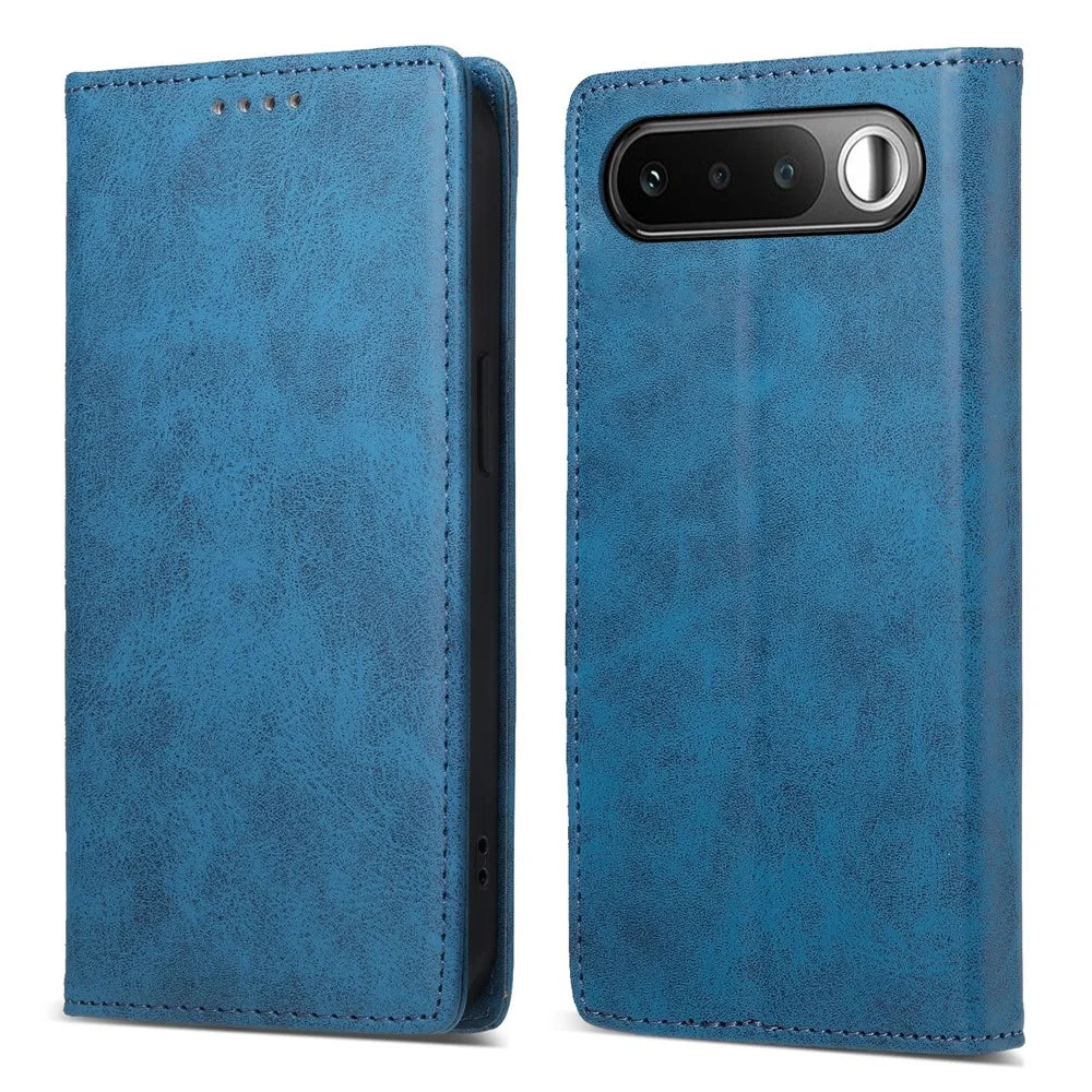 For Realme 16 5G Wallet Case RFID Blocking PU Leather Phone Cover - Blue - 1