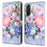 For Samsung Galaxy A27 5G Wallet Case Magnetic Clasp 3D Pattern Leather Phone Cover - Colorful Flower - 1