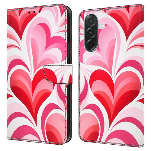 For Samsung Galaxy A27 5G Wallet Case Stand Pattern Printing PU Leather Flip Phone Cover - Love - 1